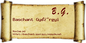 Baschant Györgyi névjegykártya